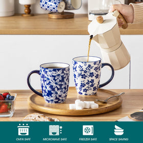 Vancasso Selene large-capacity mug ready for cappuccino or tea.