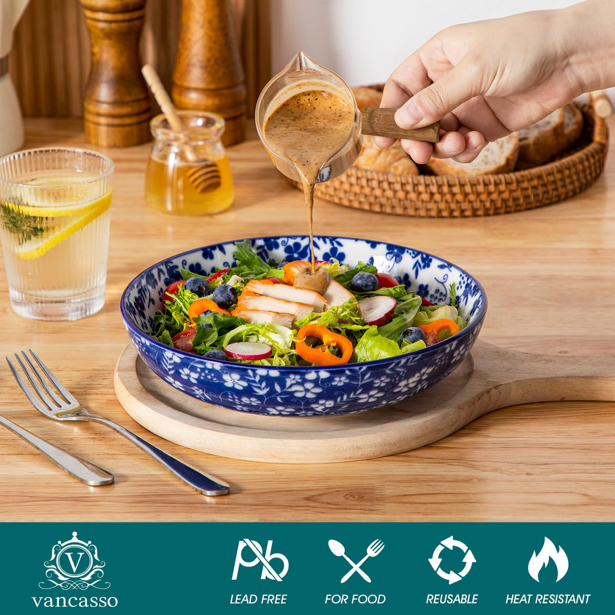 Vancasso Selene premium porcelain bowls durable for daily use and gatherings.