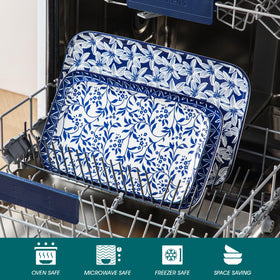 Vancasso Selene stackable trays save storage space when not in use.
