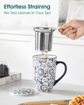 Vancasso SELENE infuser close-up showing dense micro-holes for fast steeping