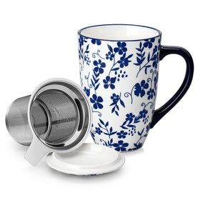 Vancasso Selene tea mug with infuser and lid for effortless steeping