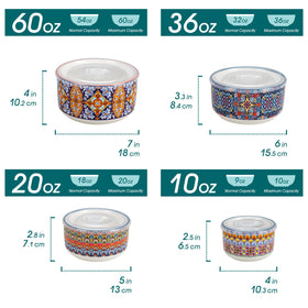 Vancasso SIMI 36oz bowl with lid ideal for sauces and leftovers.