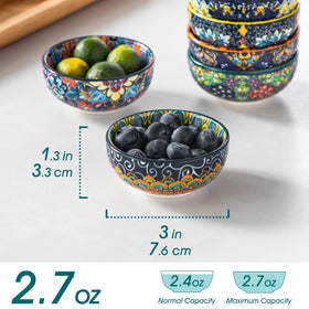Vancasso SIMI bohemian pattern bowls highlight color and versatility for dips.