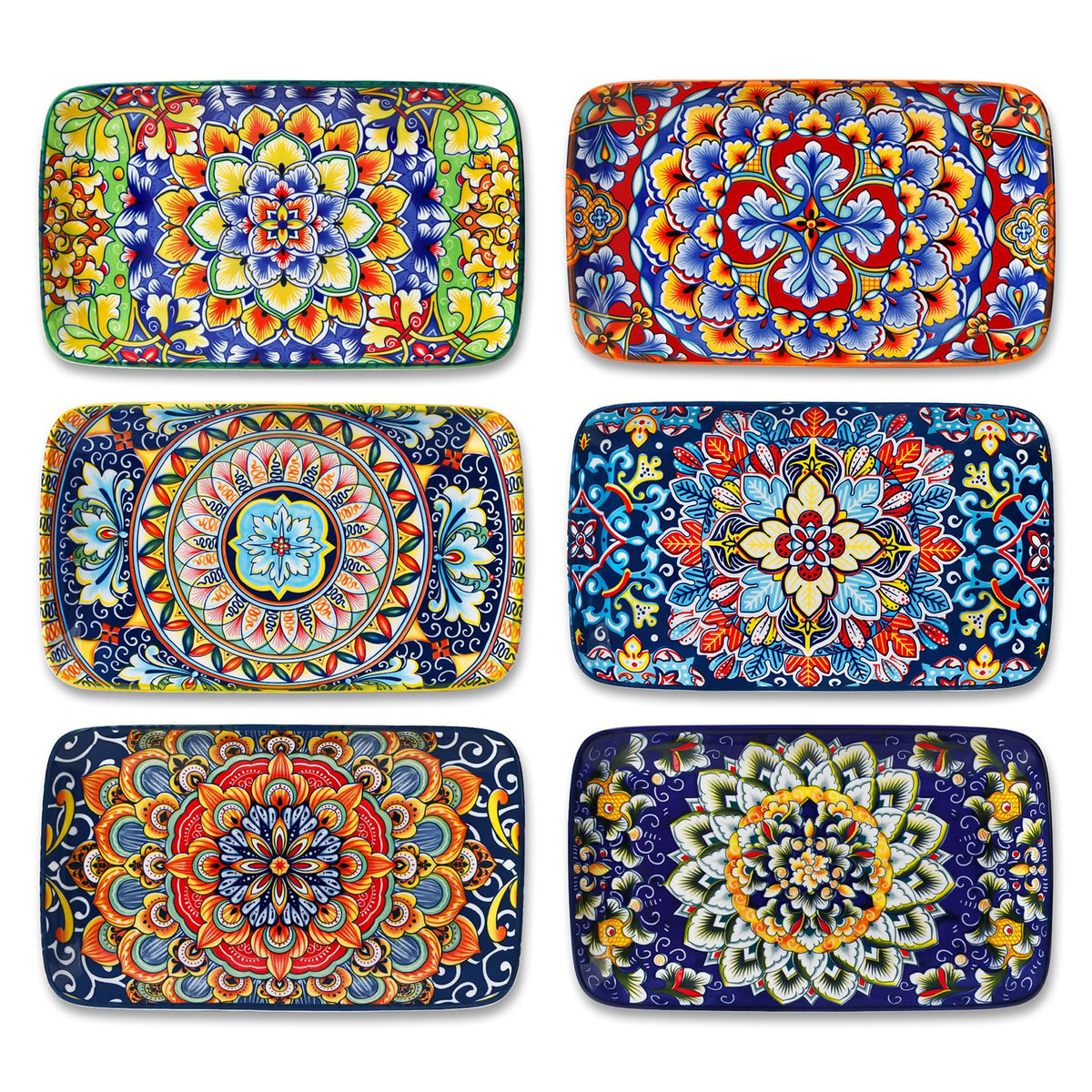 Vancasso Simi plate with bohemian pattern adds elegant flair to meals.