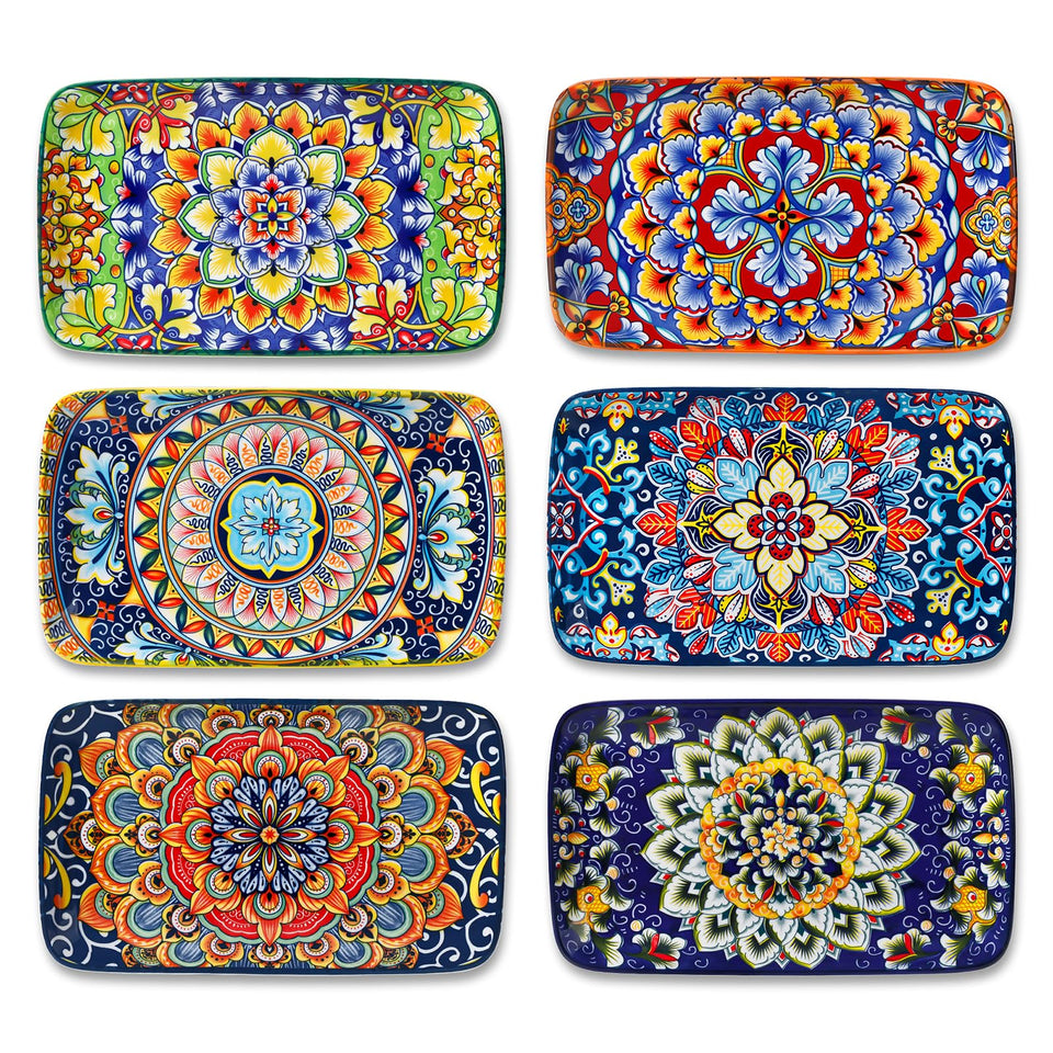 Vancasso Simi plate with bohemian pattern adds elegant flair to meals.