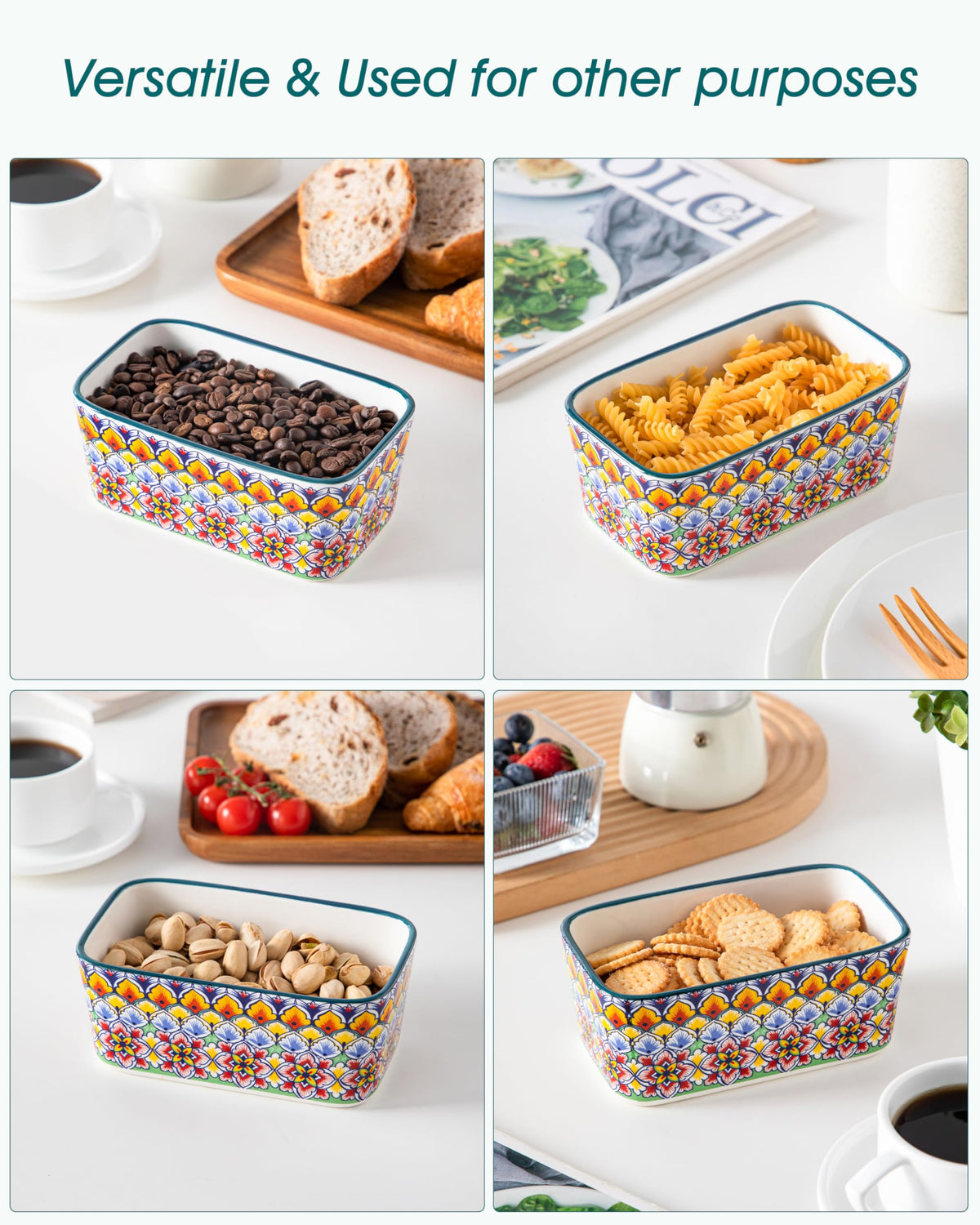 Easy-to-clean ceramic surface of the SIMI butter dish after daily use.
