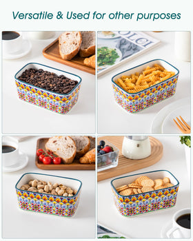 Easy-to-clean ceramic surface of the SIMI butter dish after daily use.