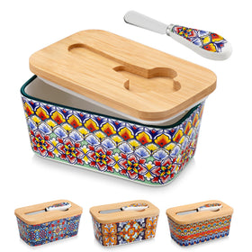 Vancasso SIMI butter dish on countertop with glossy porcelain finish for daily use.