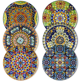 Vancasso Simi 10-5-inch dinner plate with colorful bohemian pattern for meals