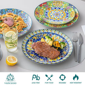 Vancasso Simi multi-color dining setup on a table