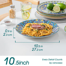 Vancasso Simi plate close-up showing glaze and vibrant colors