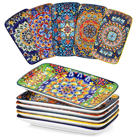 Vancasso Simi rectangular plate 9.5 inches for sushi, salads, and appetizers.