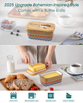 Vancasso SIMI lid with double silicone seal keeps butter fresh.