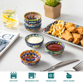Vancasso SIMI six-pack bowls for condiments and small dishes at table.
