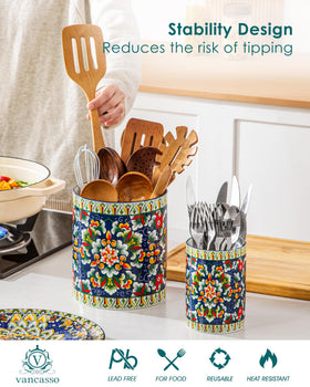 Vancasso SIMI bohemian pattern adds colorful decor to the kitchen