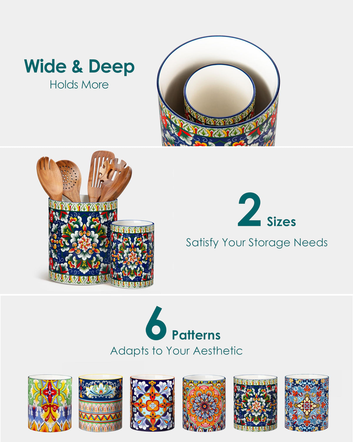Vancasso SIMI dimensions 7.3-in and 5.5-inches sizes for versatile storage