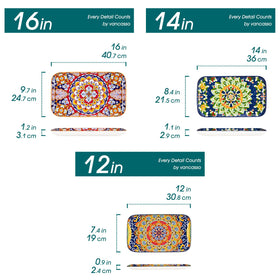 Vancasso small 12-inch rectangular platter perfect for desserts and bite-sized treats.