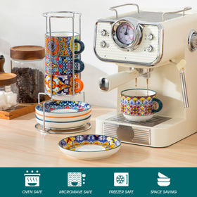 Vancasso stackable 8oz espresso cups for compact storage