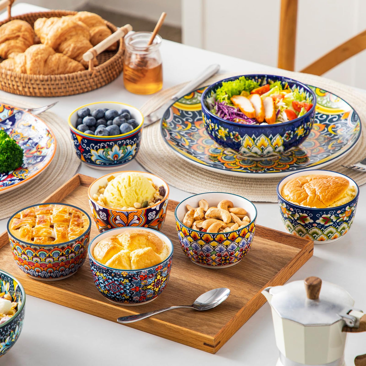 Vancasso ramekins are stackable for compact kitchen storage.