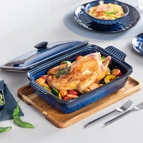 Vancasso Starry Casserole Dish blue glaze makes a great gift