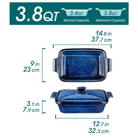 Vancasso Starry Casserole Dish blue oven safe for everyday meals