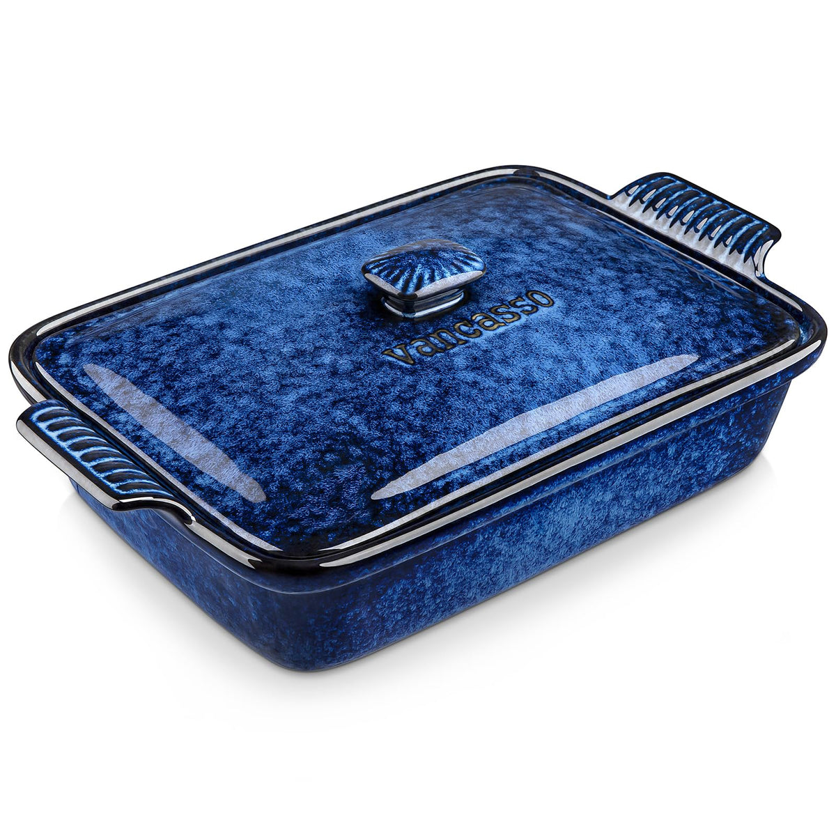 Vancasso Starry Casserole Dish blue with lid ready for oven-to-table use