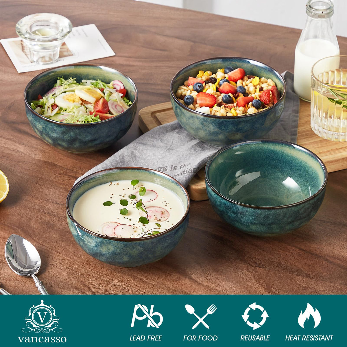 Vancasso Starry kiln-altered glaze bowl boosts visual appeal for everyday dining.