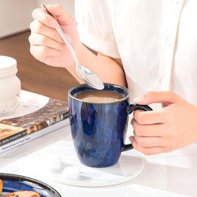 Vancasso Starry porcelain mugs stacked safely