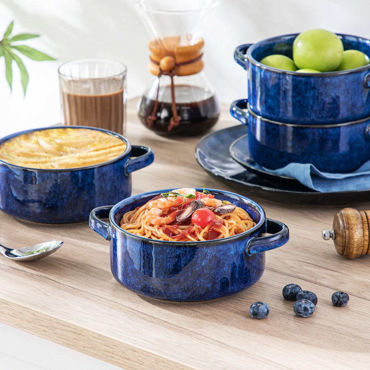 Vancasso Starry bowls gift-ready blue set for food lovers