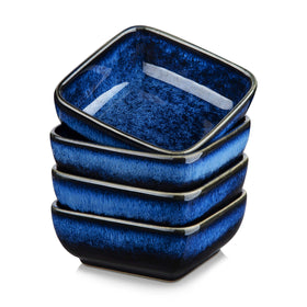Vancasso Stern dipping bowls shown stacked, highlighting compact storage and space-saving design.