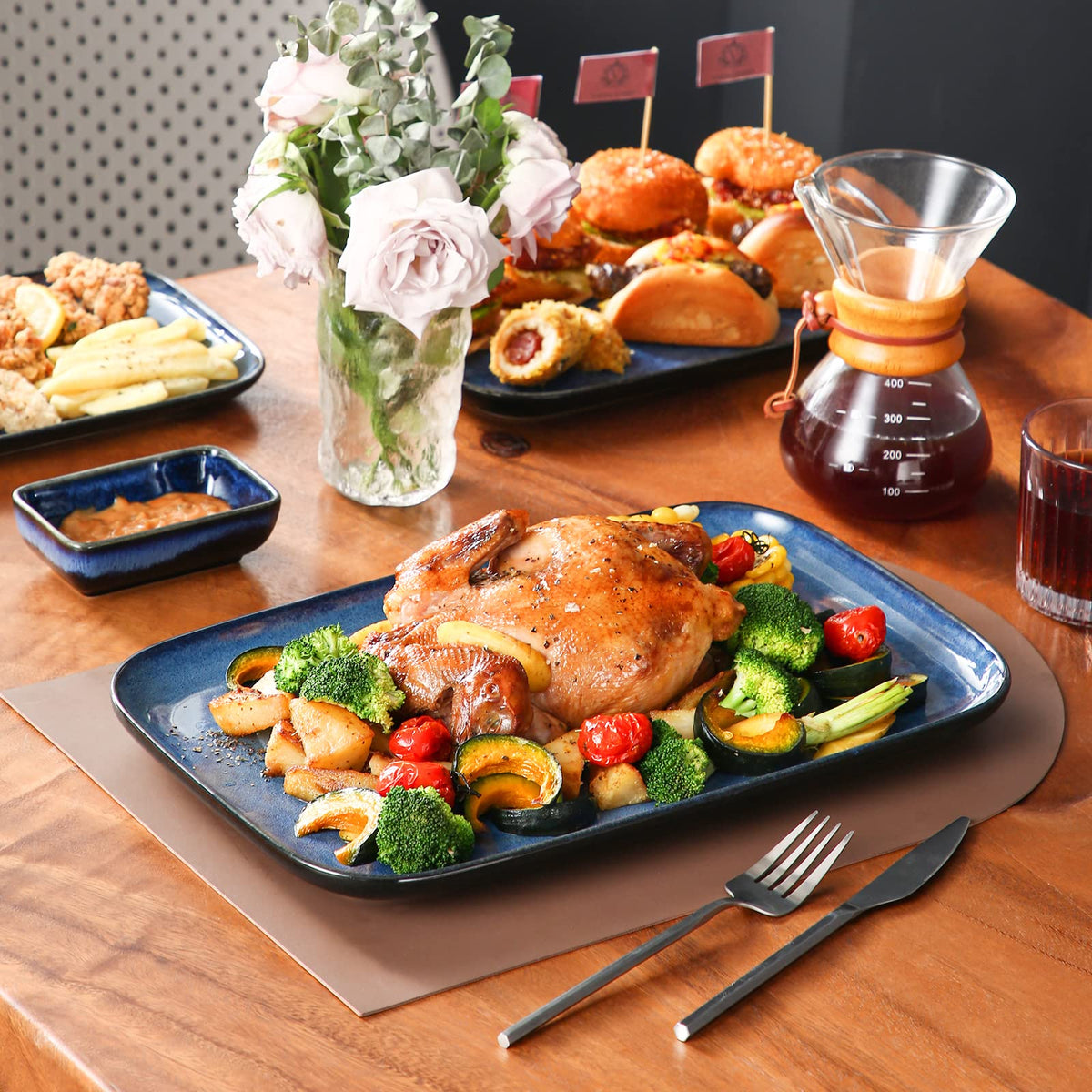 Vancasso Stern dishware is microwave and dishwasher safe for easy cleanup.