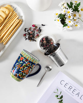 Vancasso 18oz mug supports generous pours for tea or coffee.