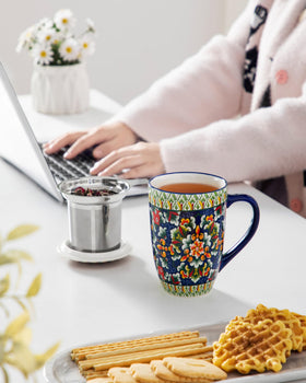 Vancasso mug is microwave and dishwasher safe for easy care.