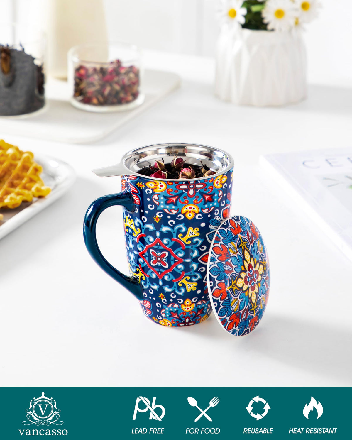 Vancasso six-design glaze set adds color and style to your space.
