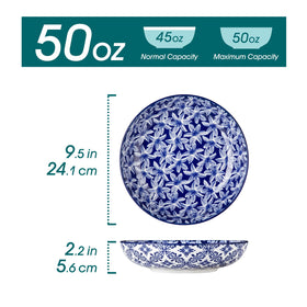 Vancasso wide 9.5-inch bowl ideal for hearty pasta and salads