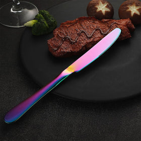 VANDBAO Rainbow flatware stainless steel with color finish stays shiny and durable.