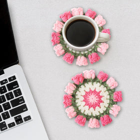 Vane Oak coaster provides insulation on tabletops while adding texture