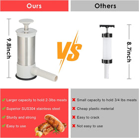 VANEME sausage stuffer home camping setup for outdoors BBQ