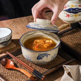 VanEnjoy large-capacity ramen bowl keeps soup hot during meals