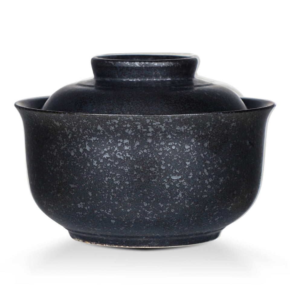 VanEnjoy microwavable ramen bowl with lid in black for quick meals