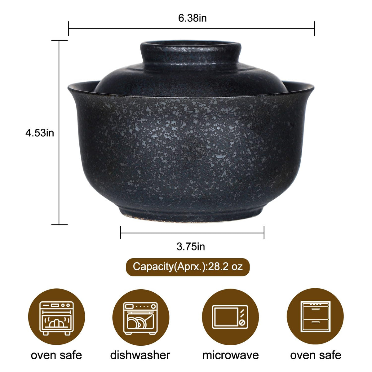 VanEnjoy ramen bowl with lid showing secure seal for leftovers