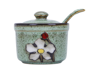 VanEnjoy retro sugar bowls with hand-painted flowers elevate table decor and convenient sugar access