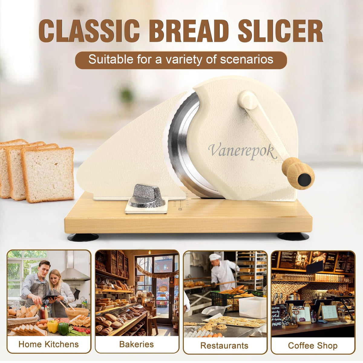 vanerepok bread slicer classic design blends vintage charm with modern function