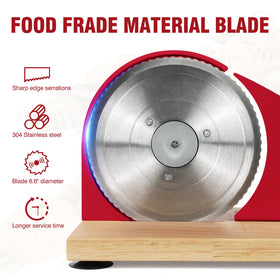 Vanerepok slicer ideal for deli meats, fruits and vegetables with clean cuts