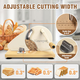 vanerepok bread slicer ergonomic handle reduces hand fatigue during long slicing sessions