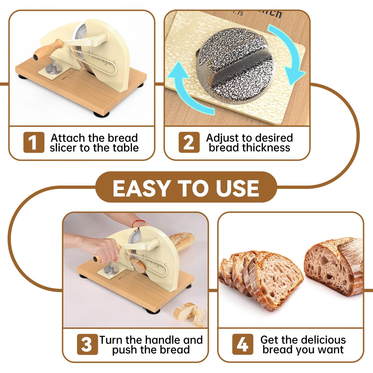Vanerepok Elegant Metallic Slicer Design blends vintage charm with modern kitchen style.
