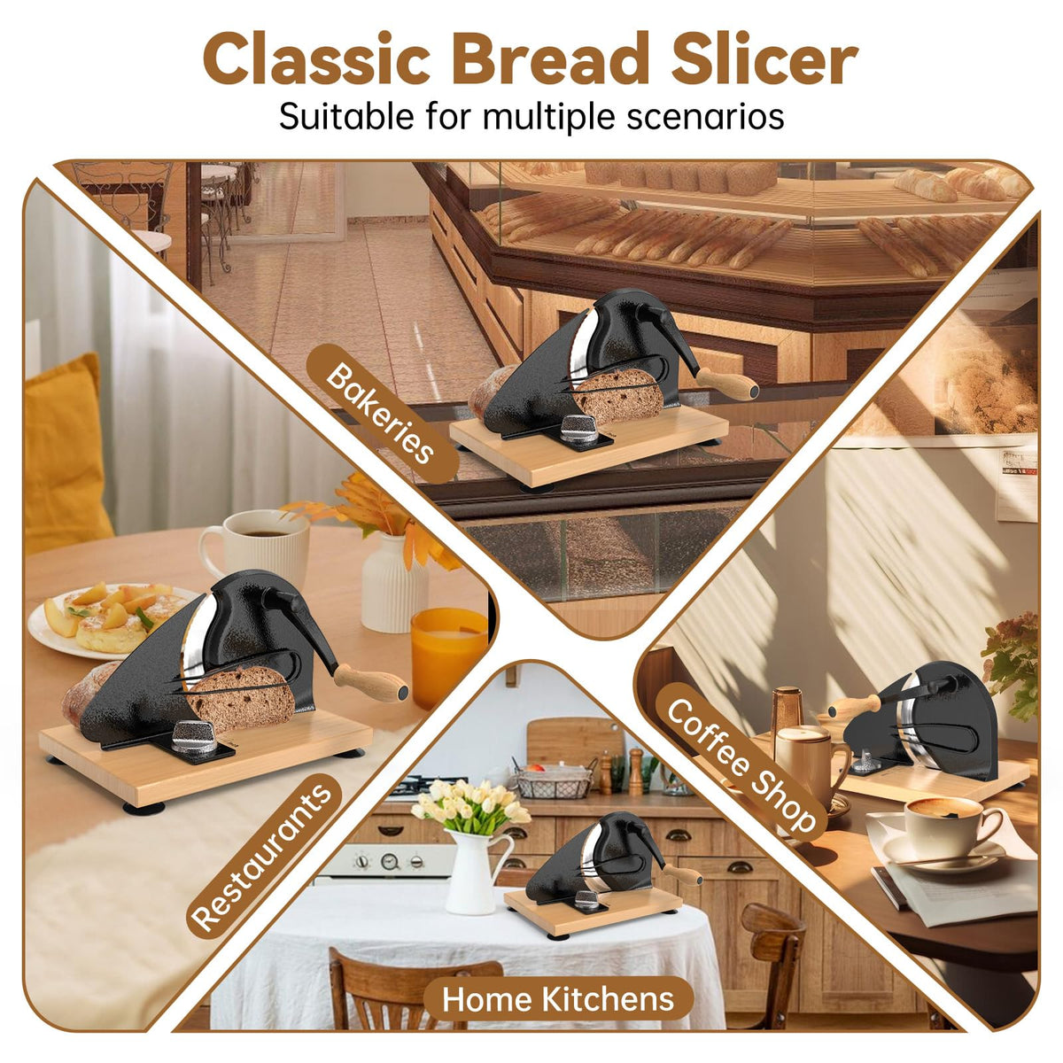 Vanerepok manual bread slicer suited for home and small commercial use