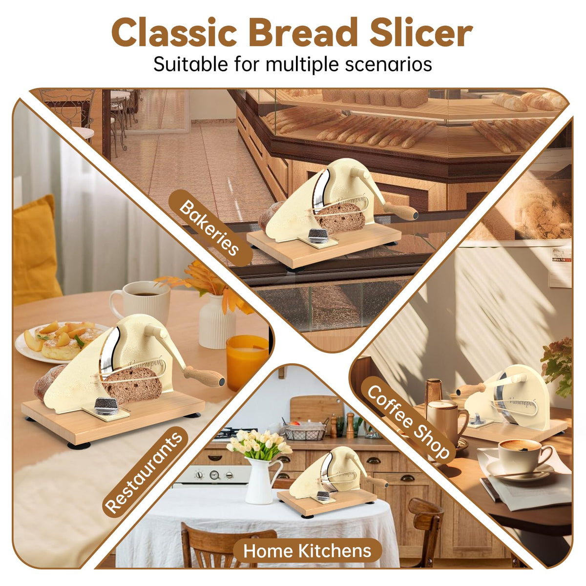 Vanerepok Homemade and Commercial-Grade Slicer suits home bakers and small cafés.
