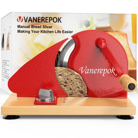 Vanerepok gear-driven slicer for smooth, even cuts of crusty loaves