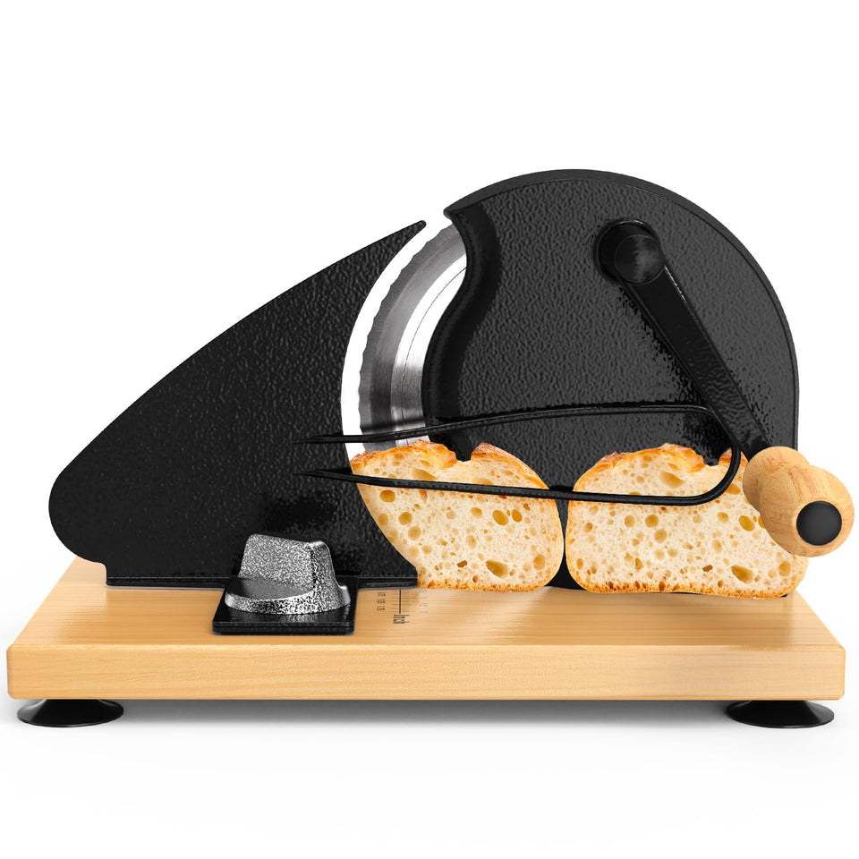 Vanerepok upgrade bread slicer with steel guide rail for continuous slicing and efficiency
